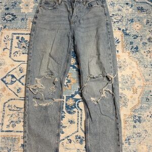 American Eagle Outfitters Light Blue Distressed Jeans